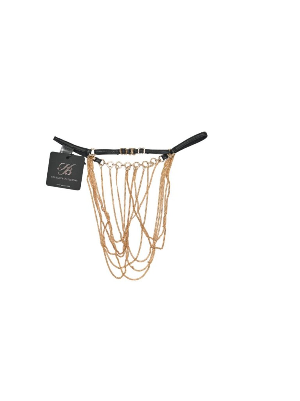 Honey Birdette Ariana Suspender in Black Gold